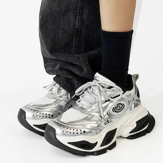 Marble Point Design Platform Casual Sneakers HL3257