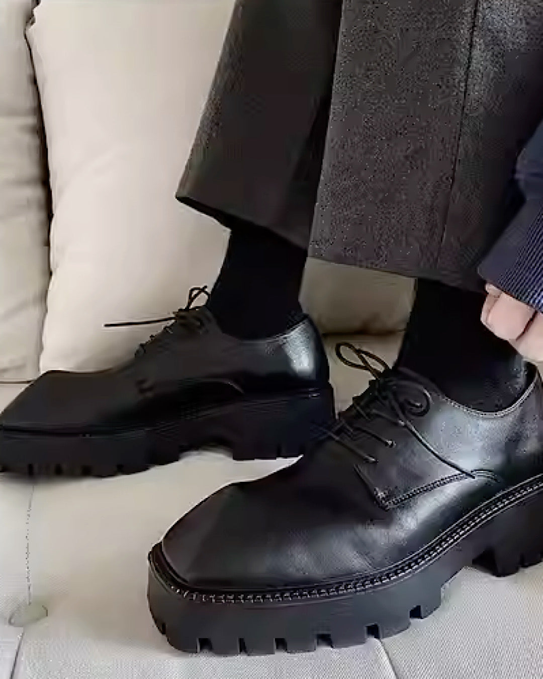 Angular silhouette design simple black shoes