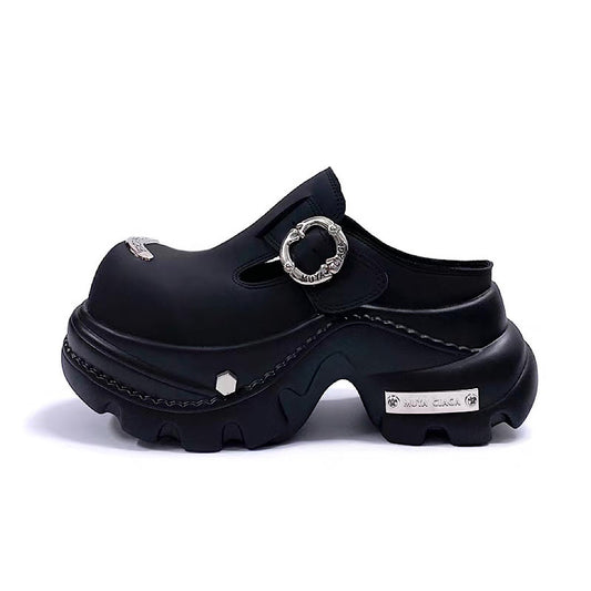 Belt buckle design platform sandal-style sneakers HL3225