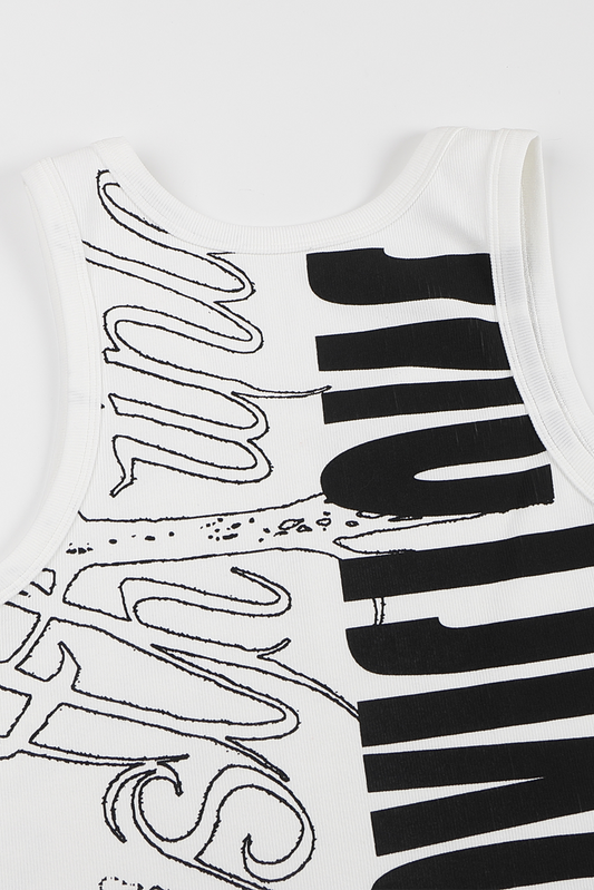 WHISTLEHUNTER Graffiti Ribbed Tank Top