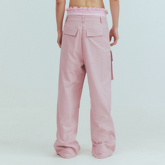KADAKADA Paneled Wide-Leg Cargo Pants
