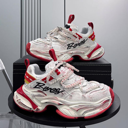 Dirt design upper ride style one point color select platform sneakers HL3216