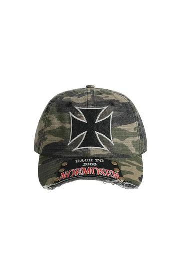 Iron Cross Broken Brim Patch Washed Cap