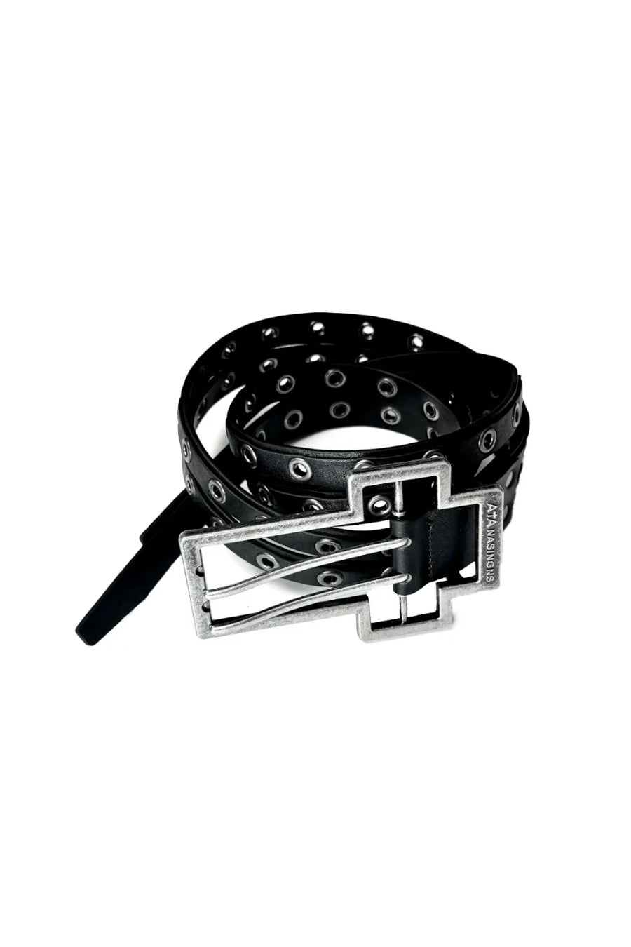 Metal Cross Split Leather Belt