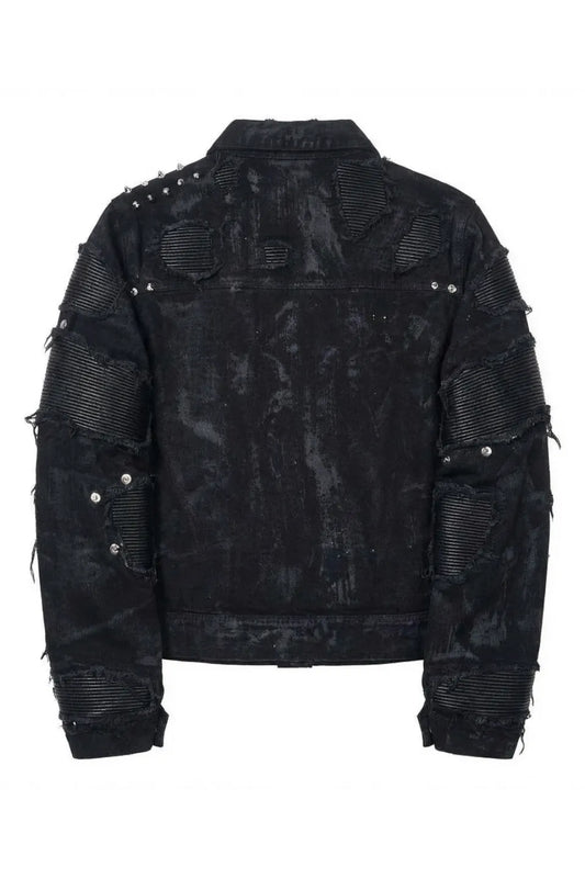 Metallic Studded Waxed Jacket