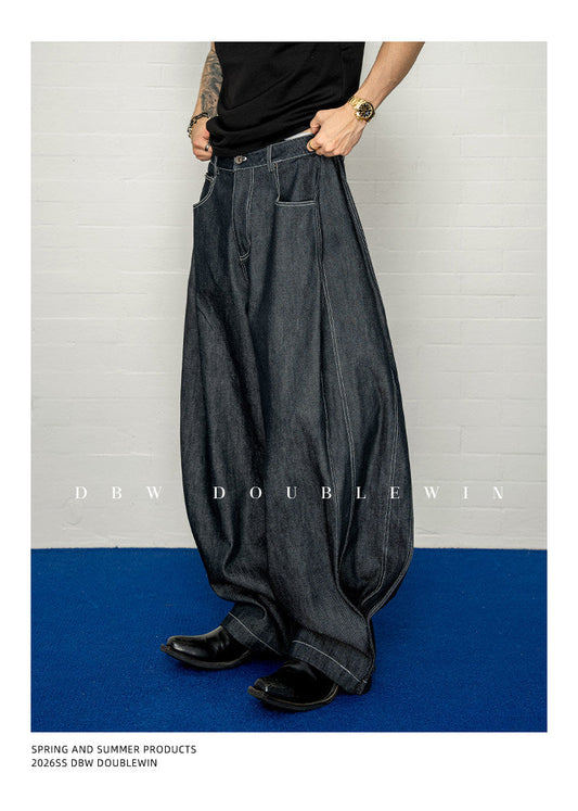 Denim Pants with Adjustable Hidden Buttons