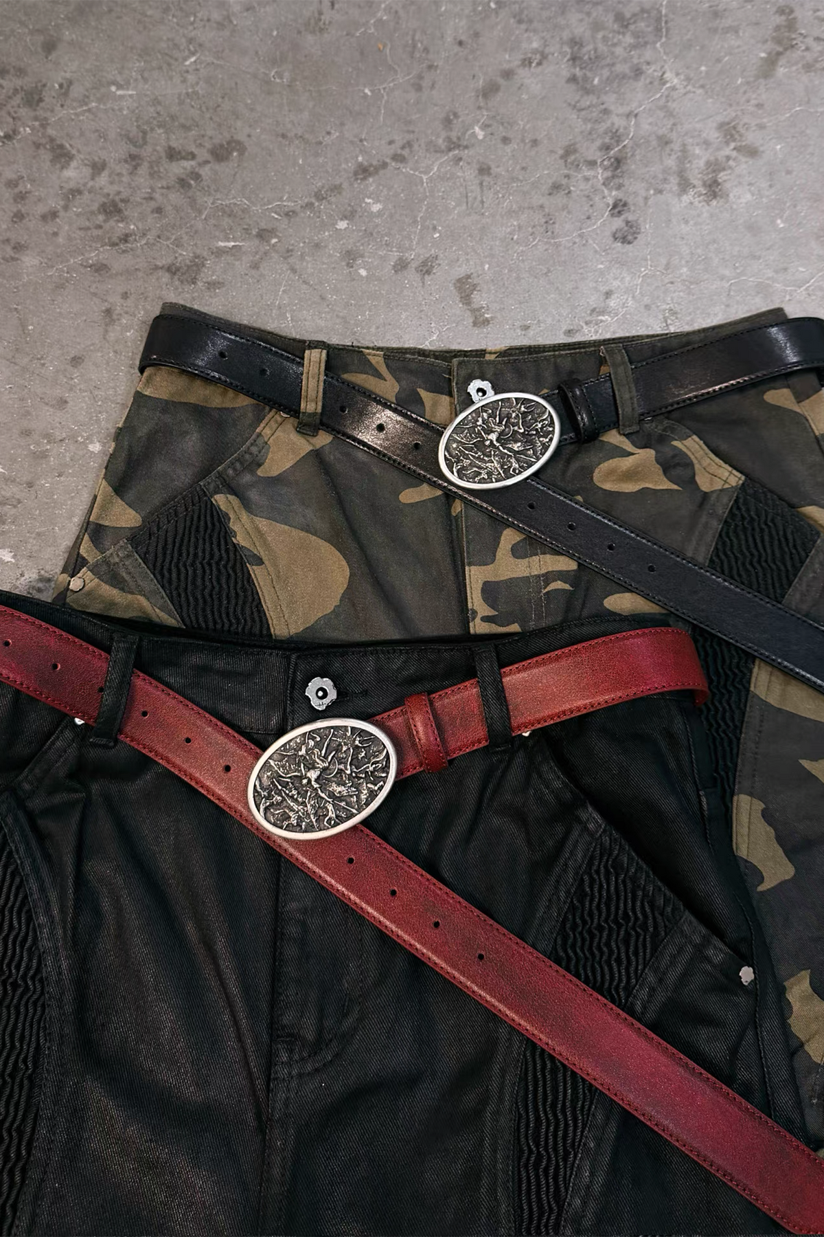 UNDERWATER Lucifer Buckle Calf Leather Belt