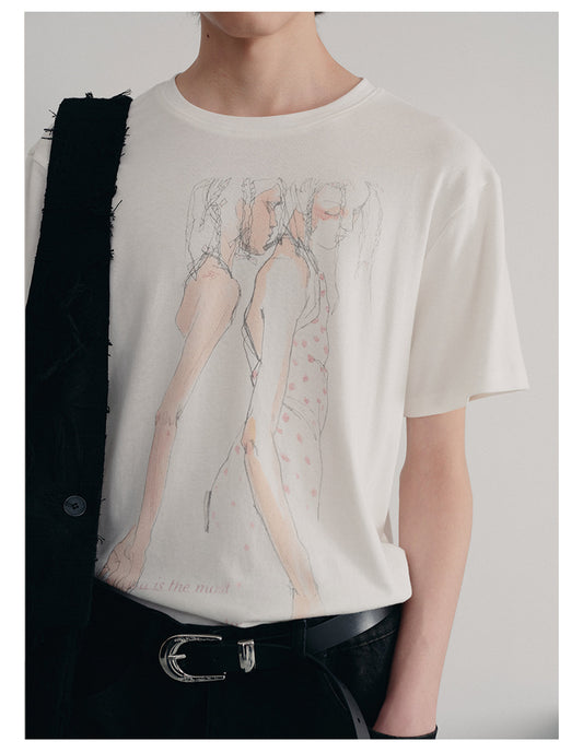 Lightweight Breathable Printed T-Shirt