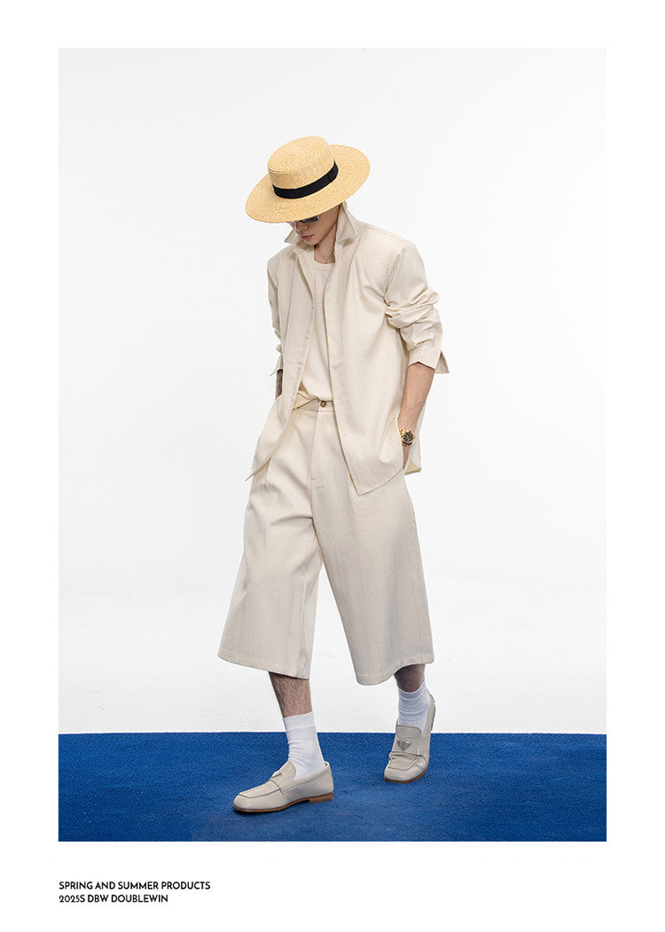 Relaxed Drape Shirt Set
