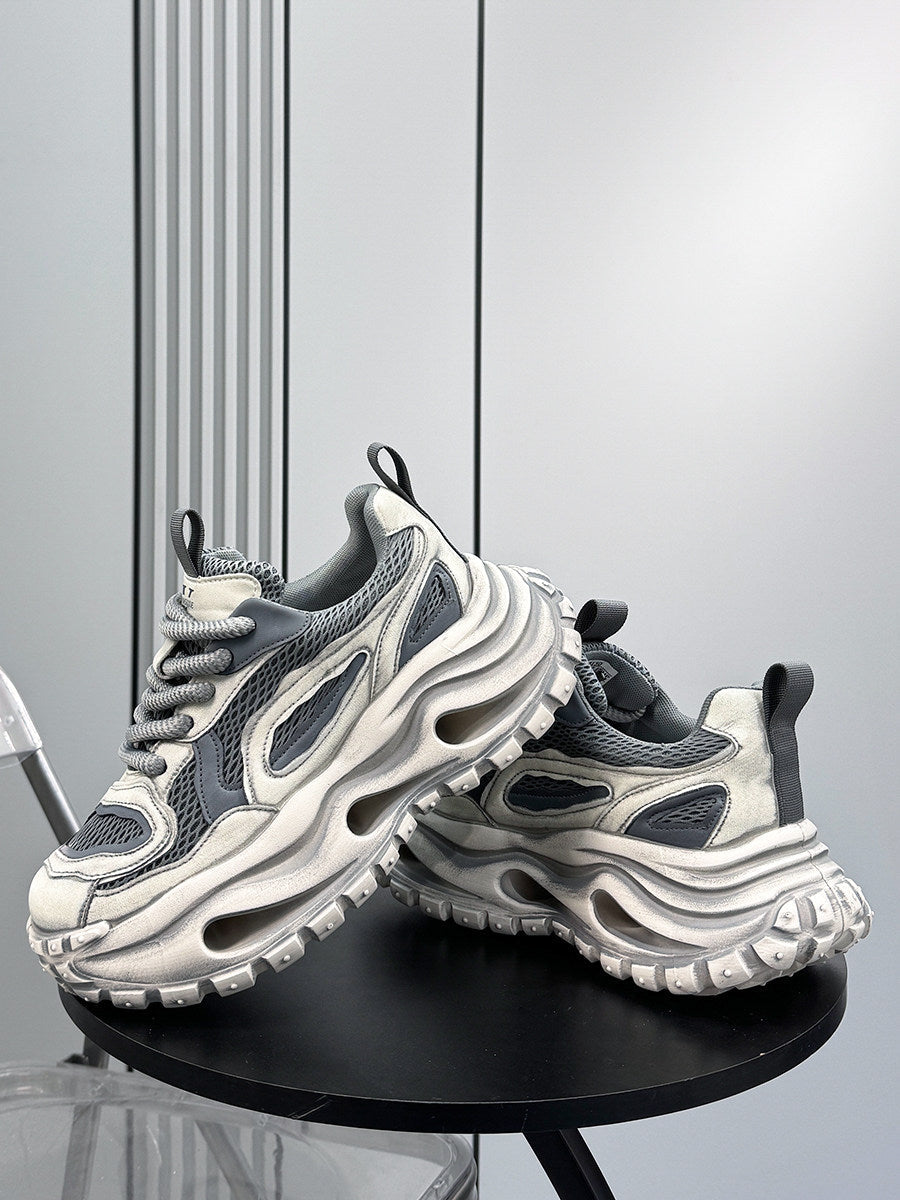 Mesh Panel Chunky Sole Sneakers