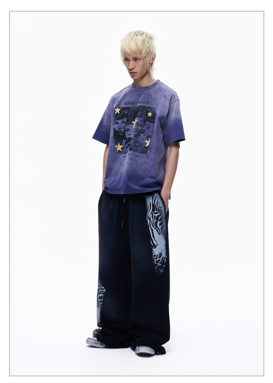 Double-waisted Leopard Sweatpants