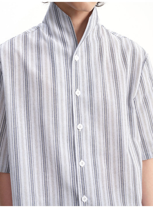 One Collar Striped Shirt