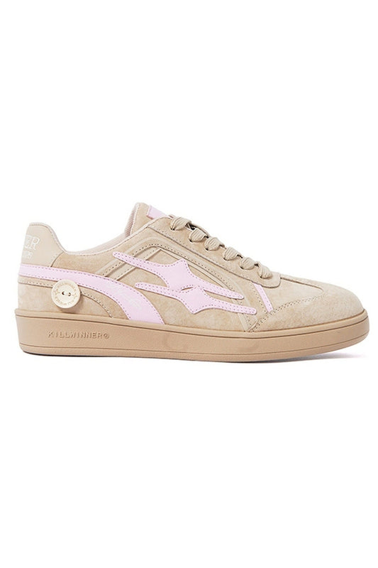 Almond Retro Trainer Sneakers