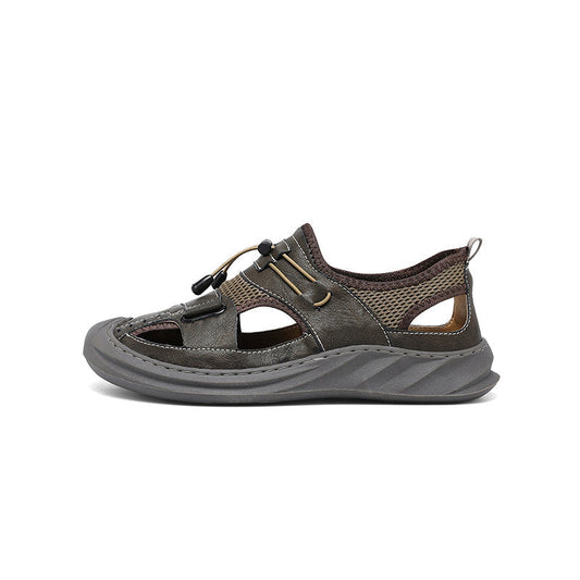 Cut-Out Mesh Panel Slip-On Sandals WN23463