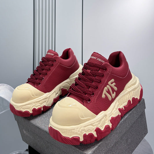 Platform Chunky Sole Lace-Up Sneakers WN24846