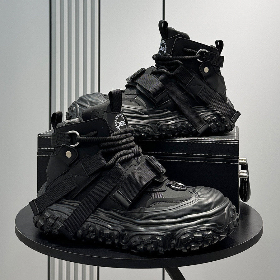 Strap Buckle Platform Chunky Sole Sneakers