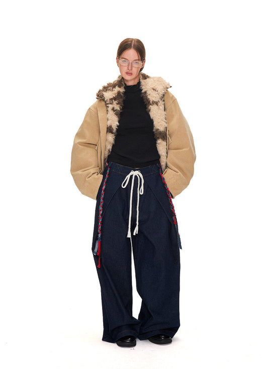 Double Belt Fit Casual Pants