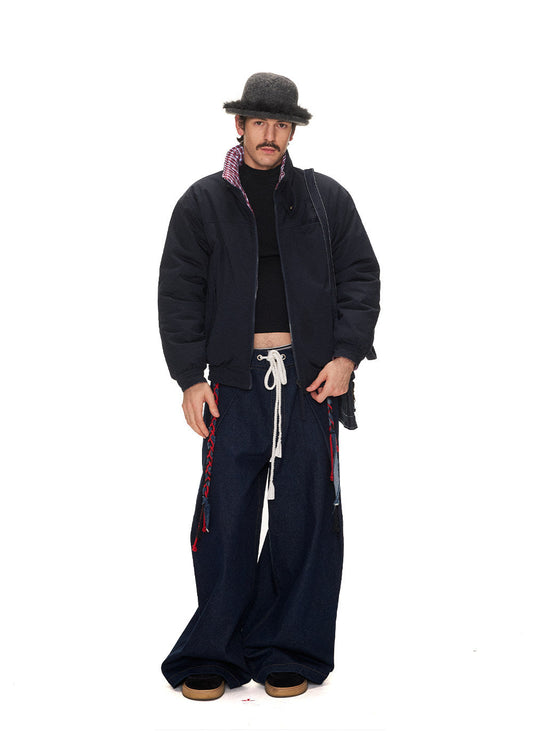 Double Belt Fit Casual Pants