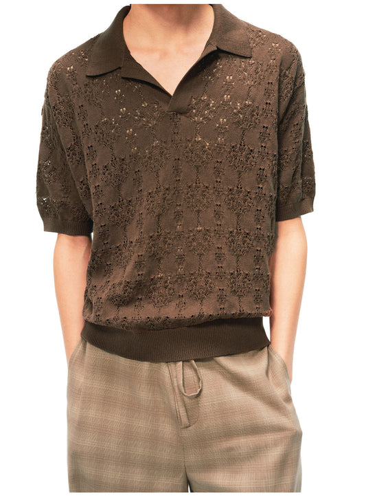 Openwork Polo Shirt