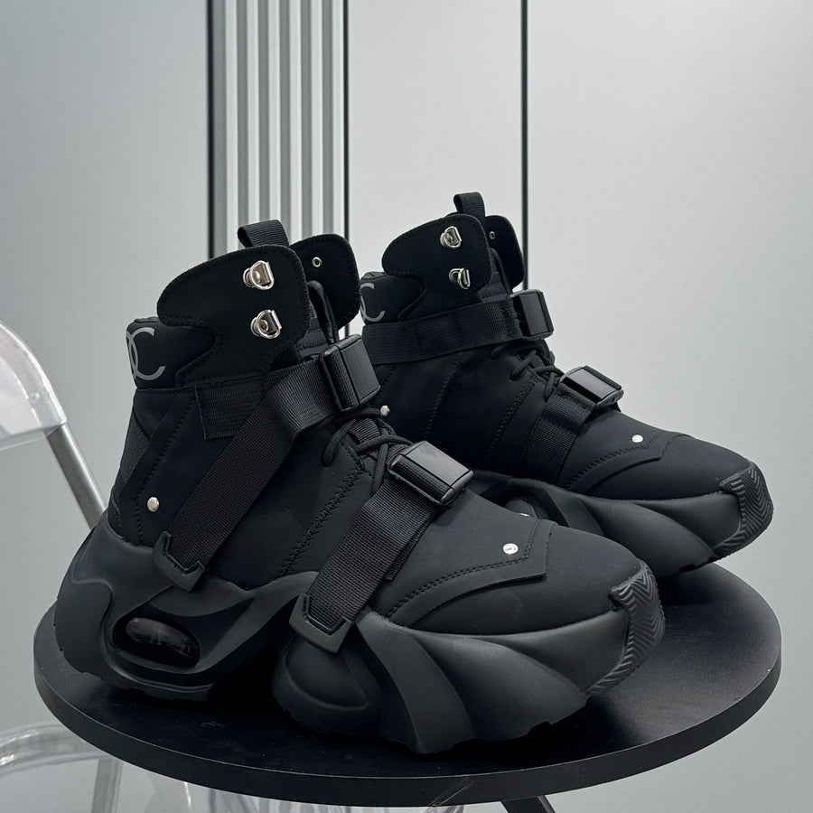 Strap Buckle Air Sole Chunky Sole Sneaker Boots