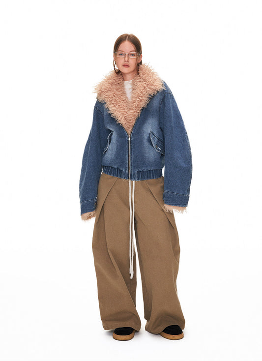 Washed Canvas Casual Pants