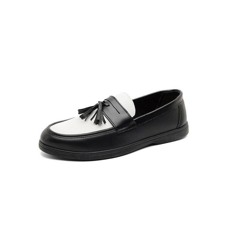 Tassel Patchwork Slip-On Loafers