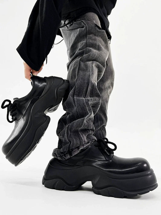 Platform Design PU Leahter Sneakers WN19109