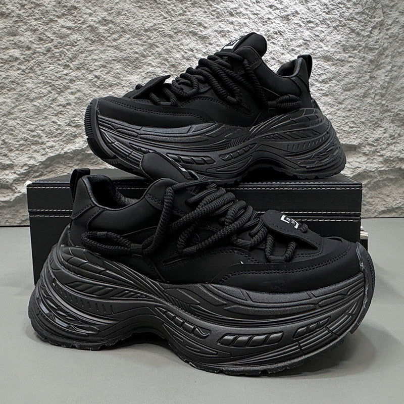 Rope Lace Panel Chunky Sole Sneakers