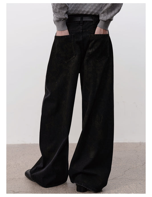 Washed black jeans