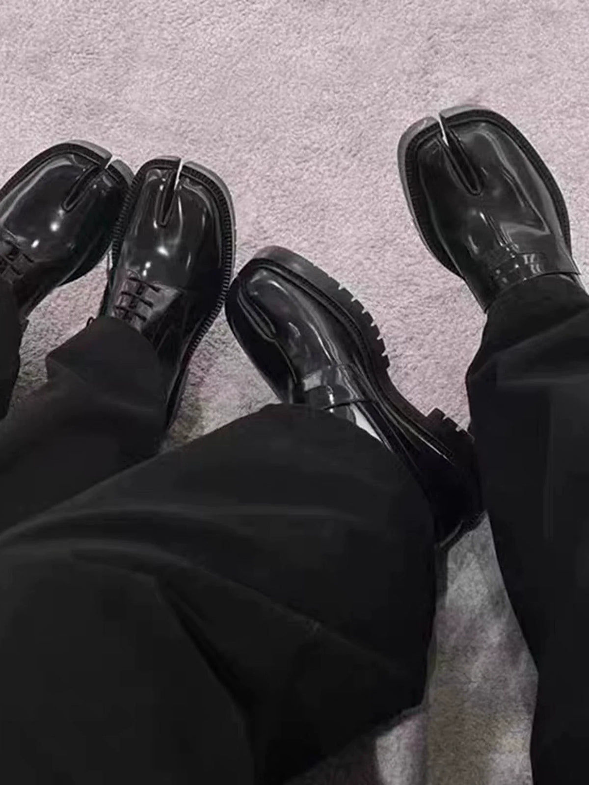 Split-Toe Platform Loafers