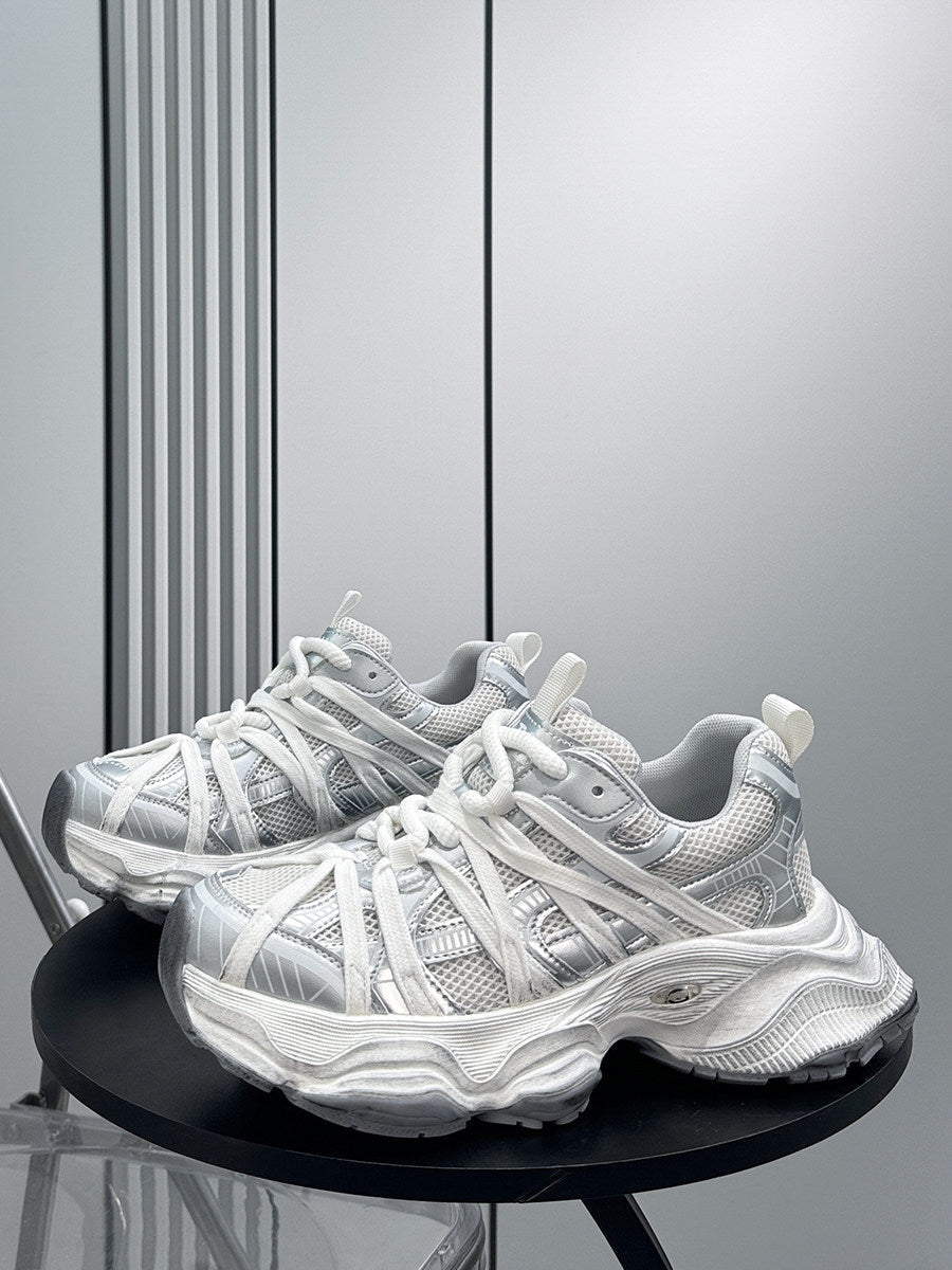 Breathable Mesh Chunky Platform Sneakers WN24801