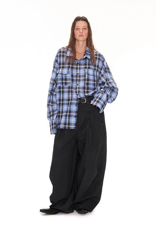 Blue Check Casual Shirt