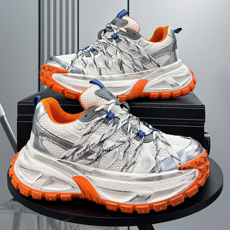 Mesh Rope Lace Chunky Sole Sneakers