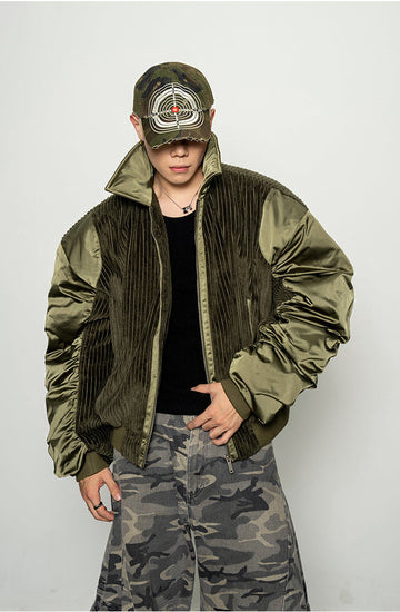 Corduroy & Satin Flight Jacket