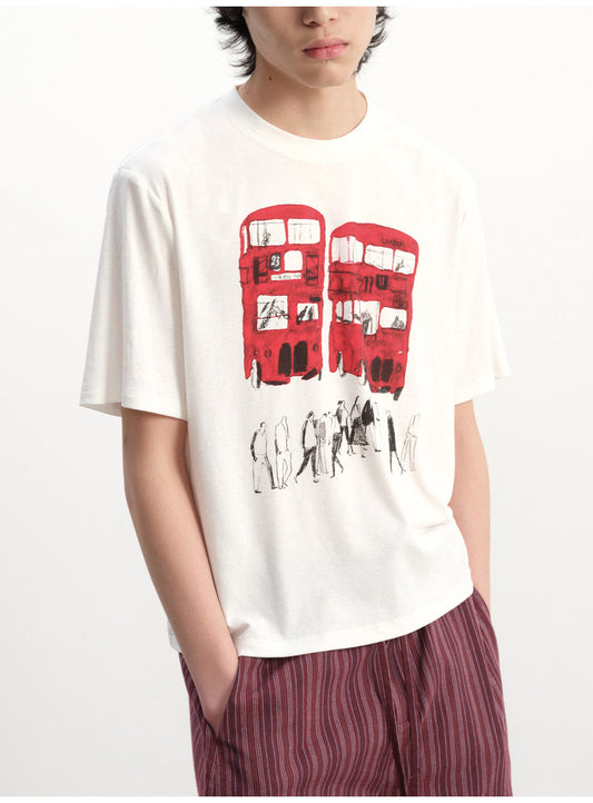 Lightweight and breathable printed T-shirt