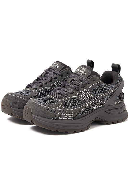 Gray Chunky Running Sneakers