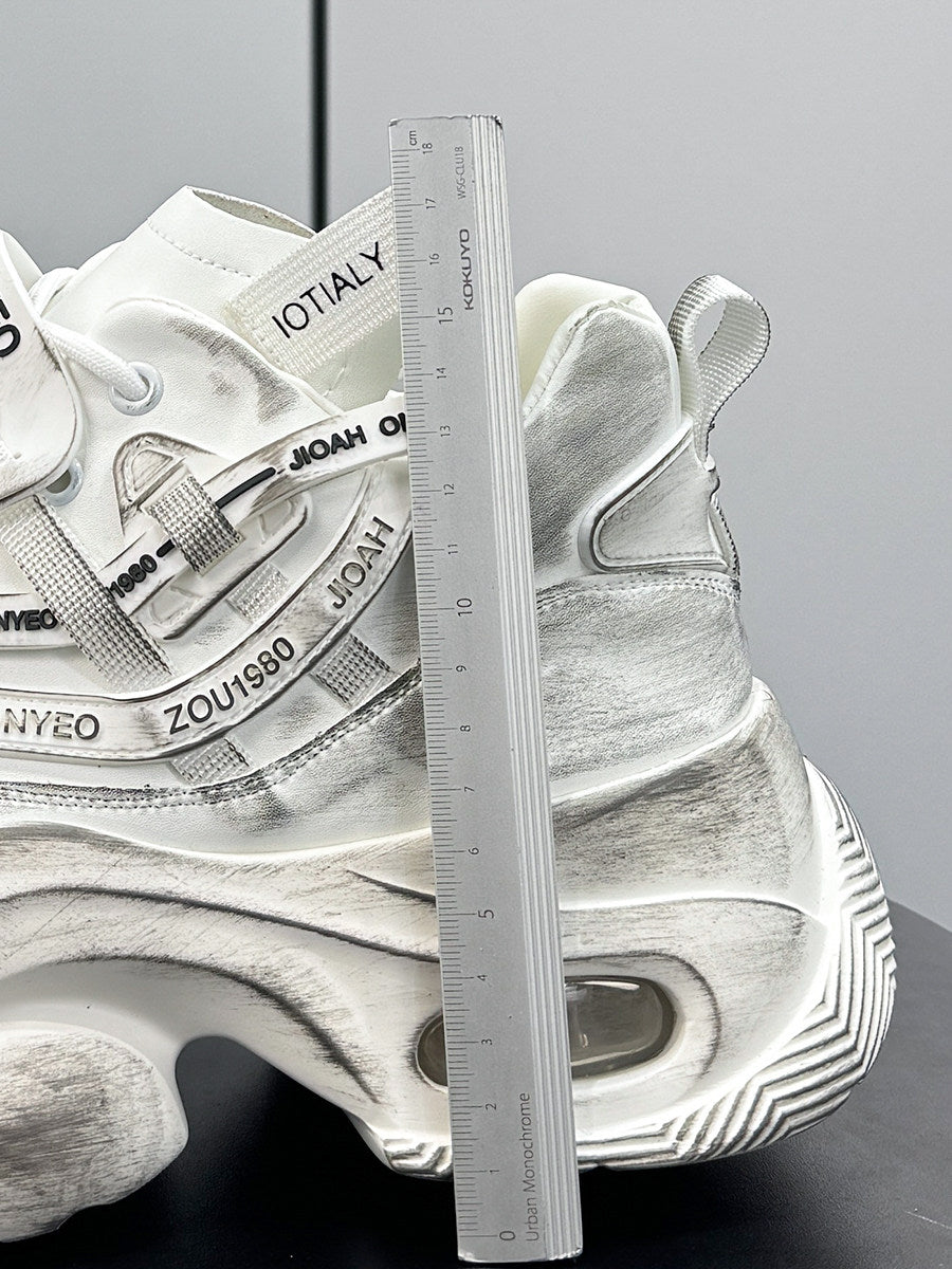 Chunky Platform High-Top Air Cushion Sneaker Boots