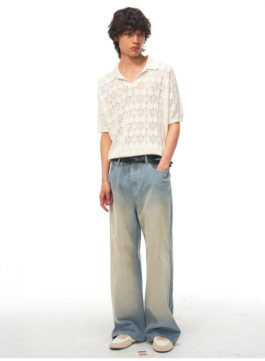 Wash-treated Corduroy Casual Pants