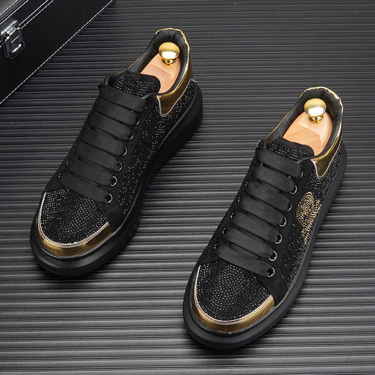 Rhinestone Skull Platform Sneakers WN24757