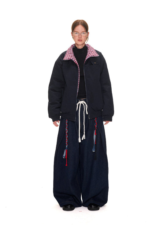 Double Belt Fit Casual Pants