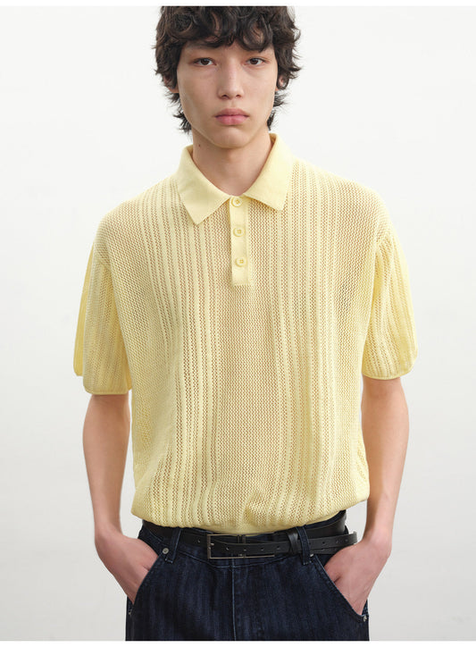 Hollow Polo Shirt