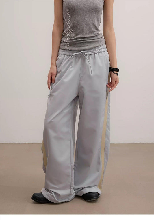 Contrast Mesh Paneled Track Pants
