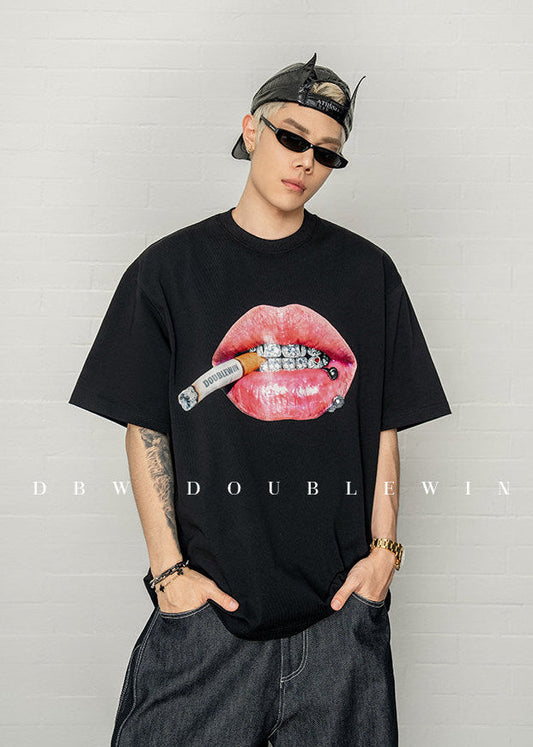 Printed Drop-Shoulder T-Shirt