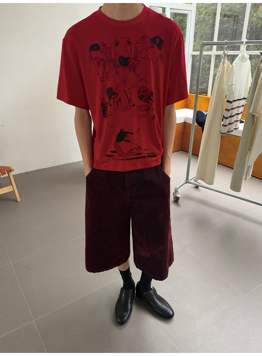 Dog-Print T-Shirt