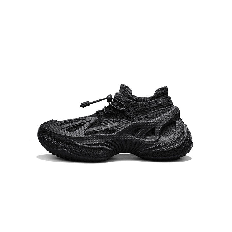 High-Top Hollow Out Chunky Sole Slip-On Sneakers