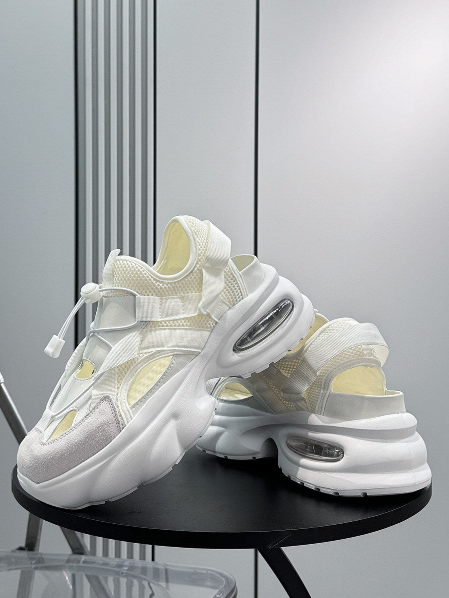 Breathable Cutout Mesh Platform Sneakers WN24800
