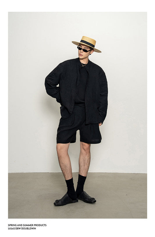 Relaxed-Fit Lightweight Linen Shirt Set