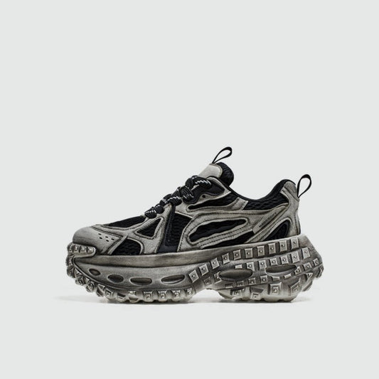 Platform Wear-Resistant Lace-Up Sneakers WN23500