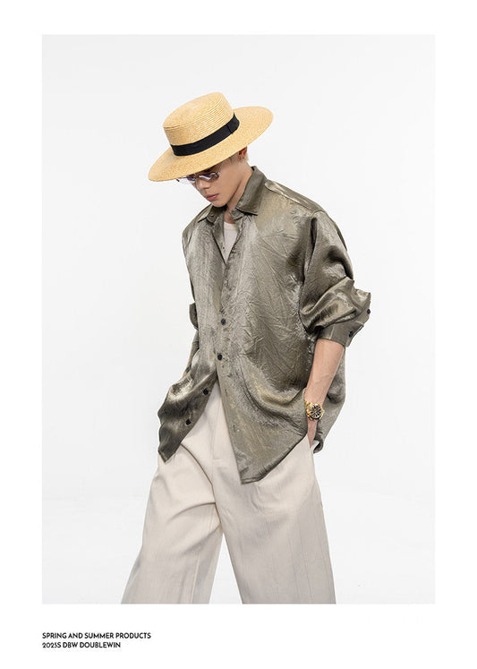 Satin-finish shirt