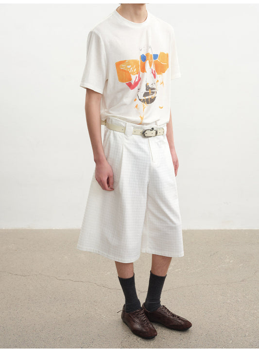 Digital Print Fitted T-Shirt